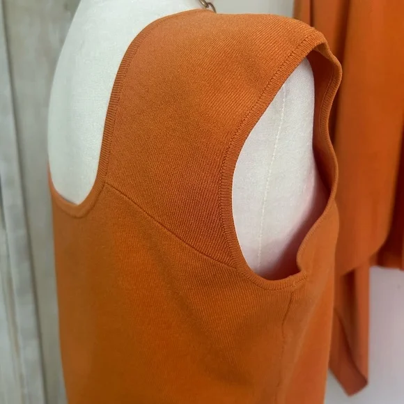 Per Se Orange 2 piece set Women's  Sweater Set - Picture 10 of 13